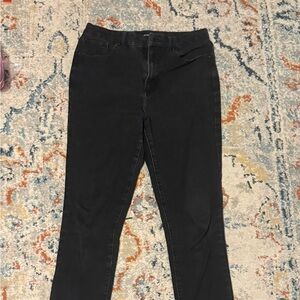 Express Women's Black Super high waisted Skinny Jeans